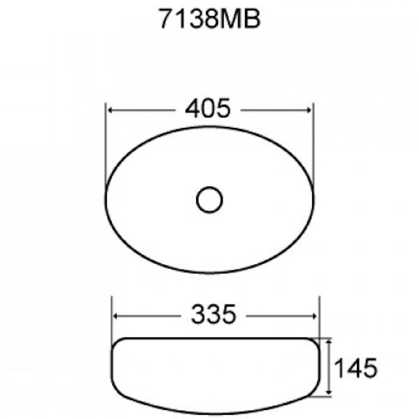 Раковина MELANA MLN-7138MB (матовая черная)