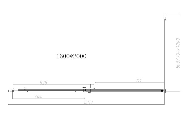 Душевой уголок Vincea Dice VSR-4D1016CLB, 1600*1000, черный, стекло Прозрачный