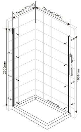 Душевой уголок Vincea Extra VSR-1E901010CL, 900/1000*1000, хром, стекло Прозрачный