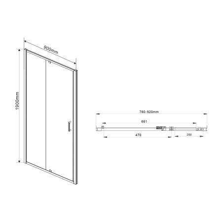 Душевой уголок Vincea Intra VSR-1I809090CL, 800/900*900, хром, стекло Прозрачный