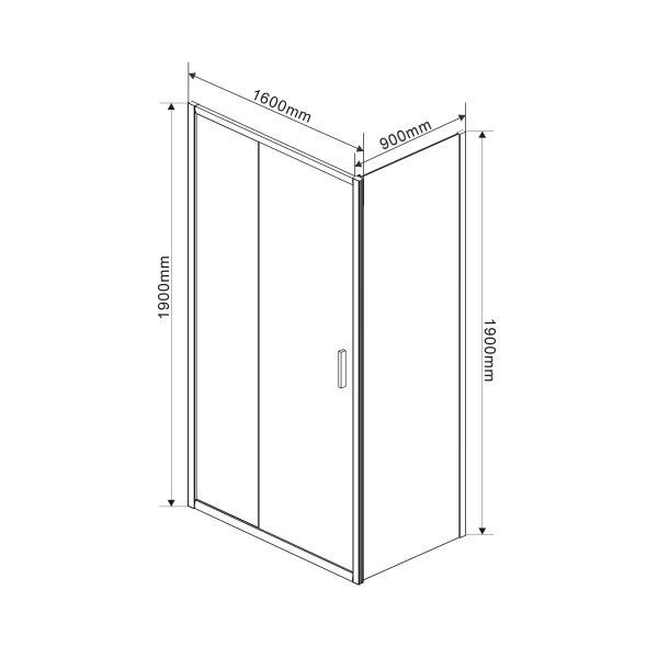 Душевой уголок Vincea Garda VSR-1G9016CL, 1600*900, хром, стекло Прозрачный
