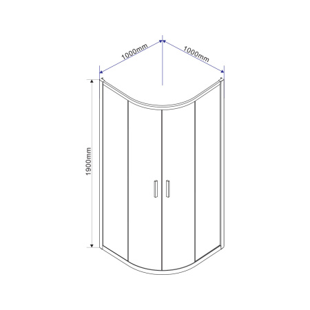 Душевой уголок Vincea Garda VSQ-1G100CH, 1000*1000, хром, стекло шиншилла