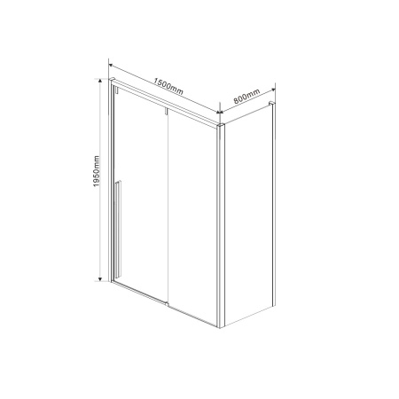 Душевой уголок Vincea Lugano VSR-1L8015CL-1, 1500*800, хром, стекло Прозрачный
