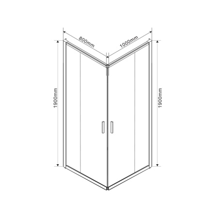 Душевой уголок Vincea Garda VSS-1G8010CL, 1000*800, хром, стекло Прозрачный