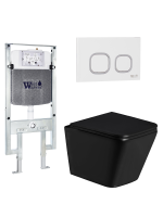 Комплект инсталляции с унитазом Weltwasser AMBERG 497 ST + GELBACH 043 GL-BL + AMBERG RD-WT