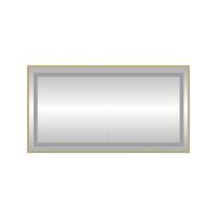 Зеркало с подсветкой LED Fixsen FX-2080G прямоугольное 80х60 см, золотой сатин