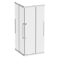 W84G-403-9090-MT Душевое ограждение AM.PM Func Square Slide 90х90, мат хром, прозрачное