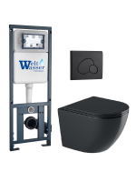 Комплект инсталляции с унитазом Weltwasser MARBERG 410 + MERZBACH 041 XL MT-BL + MAR 410 RD MT-BL