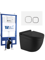 Комплект инсталляции с унитазом Weltwasser BAMBERG 545 + HEIMBACH 043 MT-BL + BAMBERG WT