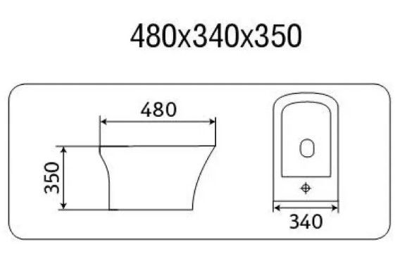 Биде напольное Ceramalux 1215E