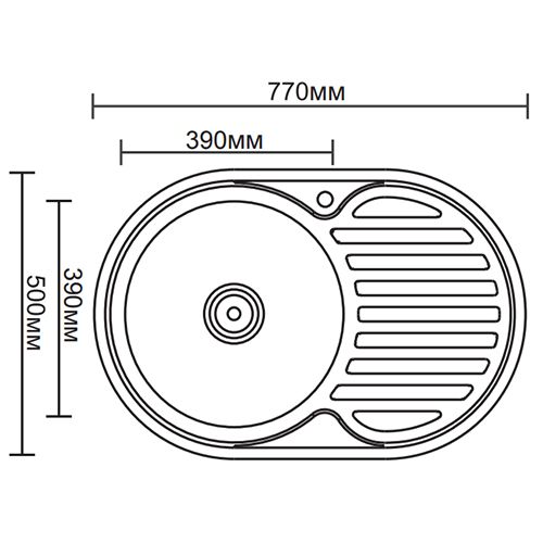 Кухонная мойка Ledeme L87750-L 50x77 глянцевая