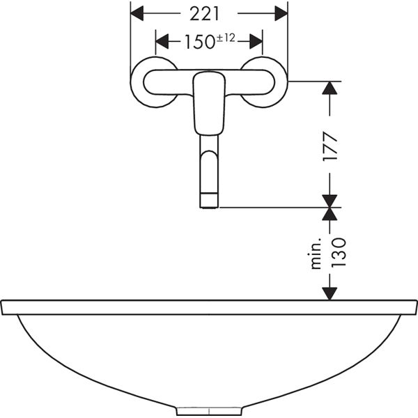 Смеситель для мойки Hansgrohe Logis 71836000