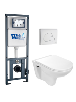 Комплект инсталляции с унитазом Weltwasser MARBERG 410 + BAARBACH 004 GL-WT + MAR 410 RD GL-WT