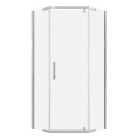 Душевое ограждение Niagara Eco NG-1010-14D (100х100х190) трапеция,распашное,хром,стекло прозрачное,1 место