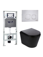 Комплект инсталляции с унитазом Weltwasser AMBERG 506 ST + SALZBACH 043 MT-BL + AMBERG RD-MT CR