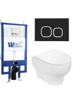 Комплект инсталляции с унитазом Weltwasser BAMBERG 545 + ERLENBACH 004 GL-WT + BAMBERG BL