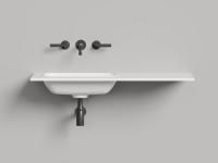 Раковина столешница Salini ONDA EDGE ROUND, белый, 14022051MN