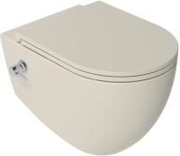 Унитаз подвесной безободковый ISVEA Infinity с функцией биде слоновая кость матовый 10NFS1005I-2K