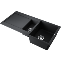 Кухонная мойка Omoikiri Sakaime 100-2-BL Tetogranit/черный 4993892
