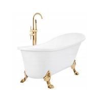 Акриловая ванна Rea BRASSO 160 GOLD Siphon REA-W5631