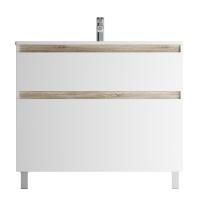 M85AFSX1002WG X-Joy База под раковину AM.PM, напольная, 100 см, 2 ящика, белый глянец