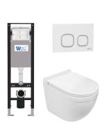 Комплект инсталляции с унитазом Weltwasser AMBERG 350 + HEIMBACH 043 GL-WT + AMBERG RD-WT