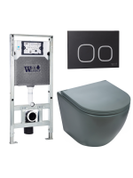 Комплект инсталляции с унитазом Weltwasser AMBERG 506 ST + MERZBACH 041 MT-GR + AMBERG RD-BL