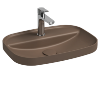 Раковина полувстраиваемая ISVEA Infinity 55 прямоугольная 55см, цвет коричневый матовый 10NF50055SV-2H
