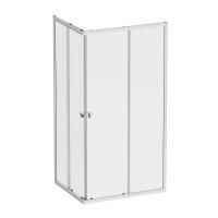 W87G-403-10080-MT Sunny Душевое ограждение AM.PM прямоугольное, раздвижн двери 100x80 серебро,стекло прозрачн