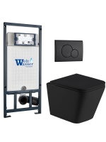 Комплект инсталляции с унитазом Weltwasser MARBERG 507 + GELBACH 043 MT-BL + MAR 507 RD MT-BL