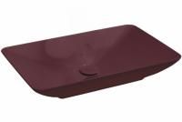 Раковина ISVEA SistemaY Clear накладная 600*377*127 цвет бордовый матовый 10SY50060SV-2R