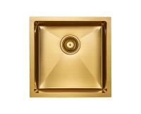 Мойка Paulmark GERBERG 44 UNI PM254444-BG 440х440х200 мм, нержавеющая сталь, брашированное золото