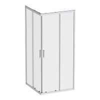 W90G-403-9090MT Gem Душевое ограждение AM.PM квадратн.,раздвиж.двери 90x90 хром мат.,стекло прозрачное