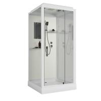 Душевая кабина Niagara Standart ST100/15Q (100х100х215) квадрат,поддон 15см,распашная,проф.белый