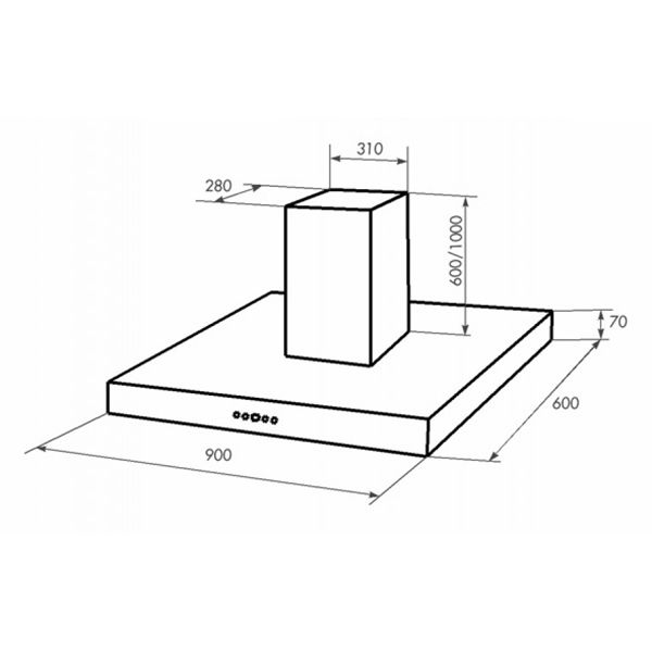 Кухонная вытяжка ZorG Technology Quarta Inox 60 (750 куб. м/ч)