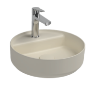 Раковина накладная ISVEA Infinity 42 круглая ?42см, цвет слоновая кость матовый 10NF65042SV-2K