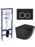 Комплект инсталляции с унитазом Weltwasser BAMBERG 460 + MERZBACH 043 GL-BL + BAMBERG BL