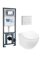 Комплект инсталляции с унитазом Weltwasser MARBERG 410 + MERZBACH 041 XL GL-WT + MAR 410 RD GL-WT