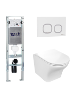 Унитаз с инсталляцией WeltWasser AMBERG 350 ST + ODENBACH 004 GL-WT + AMBERG RD-WT