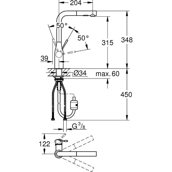 Смеситель для мойки Grohe Essence 30270DC0