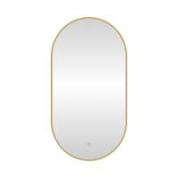 Зеркало с подсветкой LED Fixsen FX-3120G овальное 50х120 см, золотой сатин