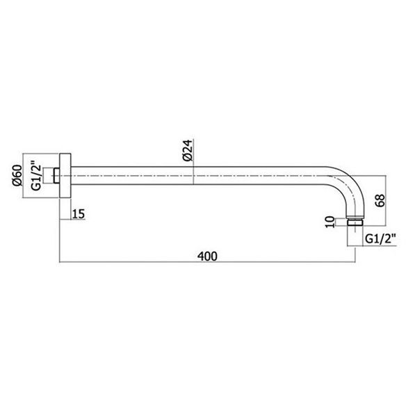 Кронштейн для верхнего душа Paffoni Light ZSOF034CR