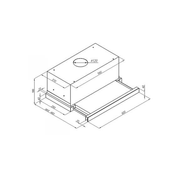 Кухонная вытяжка Ciarko SL-S T 60 Glass Black