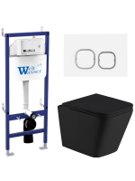 Комплект инсталляции с унитазом Weltwasser BAMBERG 460 + GELBACH 043 MT-BL + BAMBERG WT
