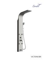 Панель VICTORIA BR душевая из нержавеющей стали с форсунками Ceruttispa CT9980, цвет матовая нержавеющая сталь