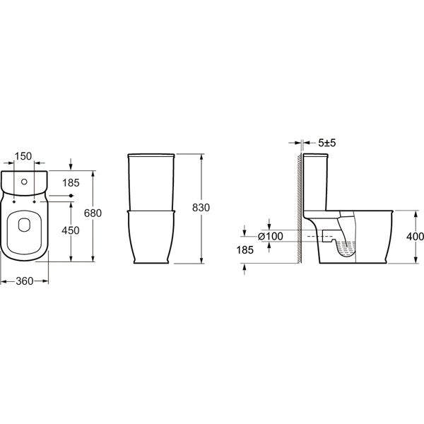 Напольный унитаз BelBagno Prado (BB10150CP+BB10150T+BB10150SC)