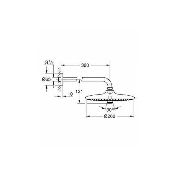 Верхний душ Grohe Euphoria 260 26458000