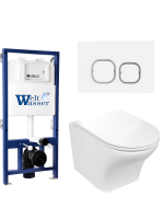 Комплект инсталляции с унитазом Weltwasser BAMBERG 525 + ODENBACH 004 GL-WT + BAMBERG WT