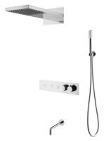 Встроенная душевая система Boheme Fusion с термостатом CHROME с изливом, 131-2-CR