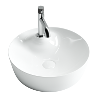 Умывальник чаша накладная круглая  Ceramicanova Element 435*435*135мм, Белый, CN6014